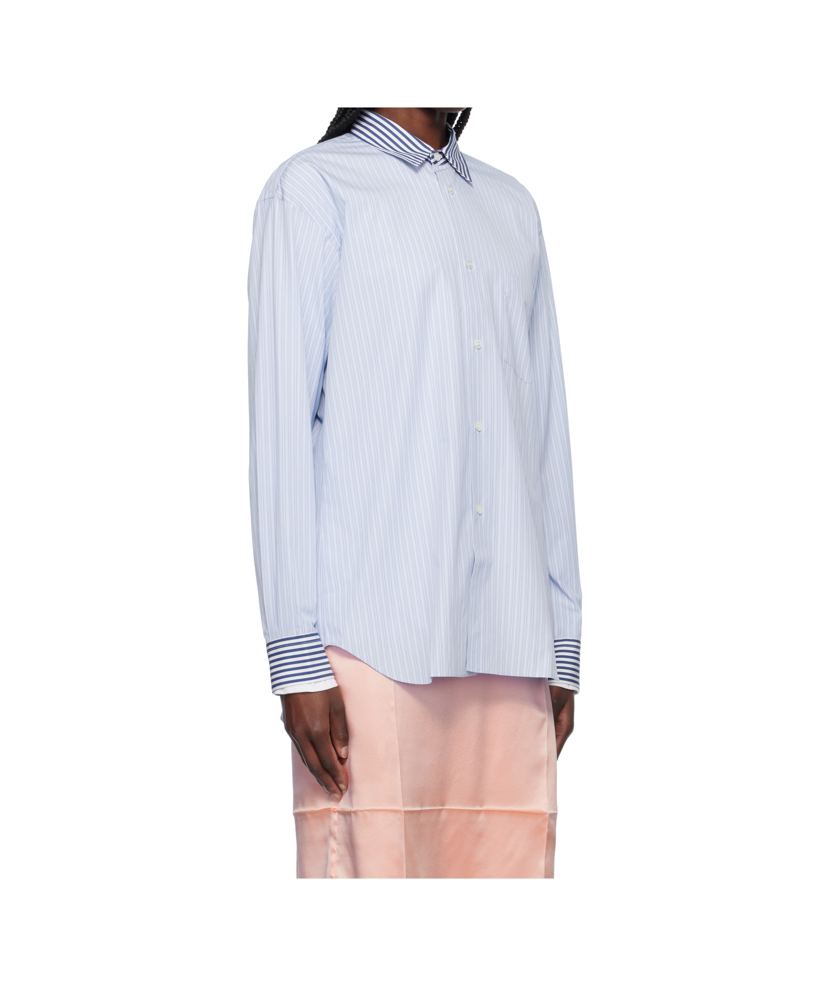 Comme Des Garçons Striped Long-sleeved Shirt