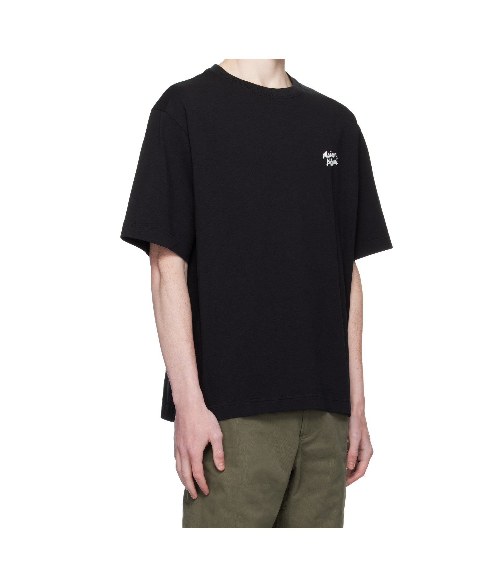 Maison Kitsuné Maison Kitsune Handwriting T Shirt Black In Black