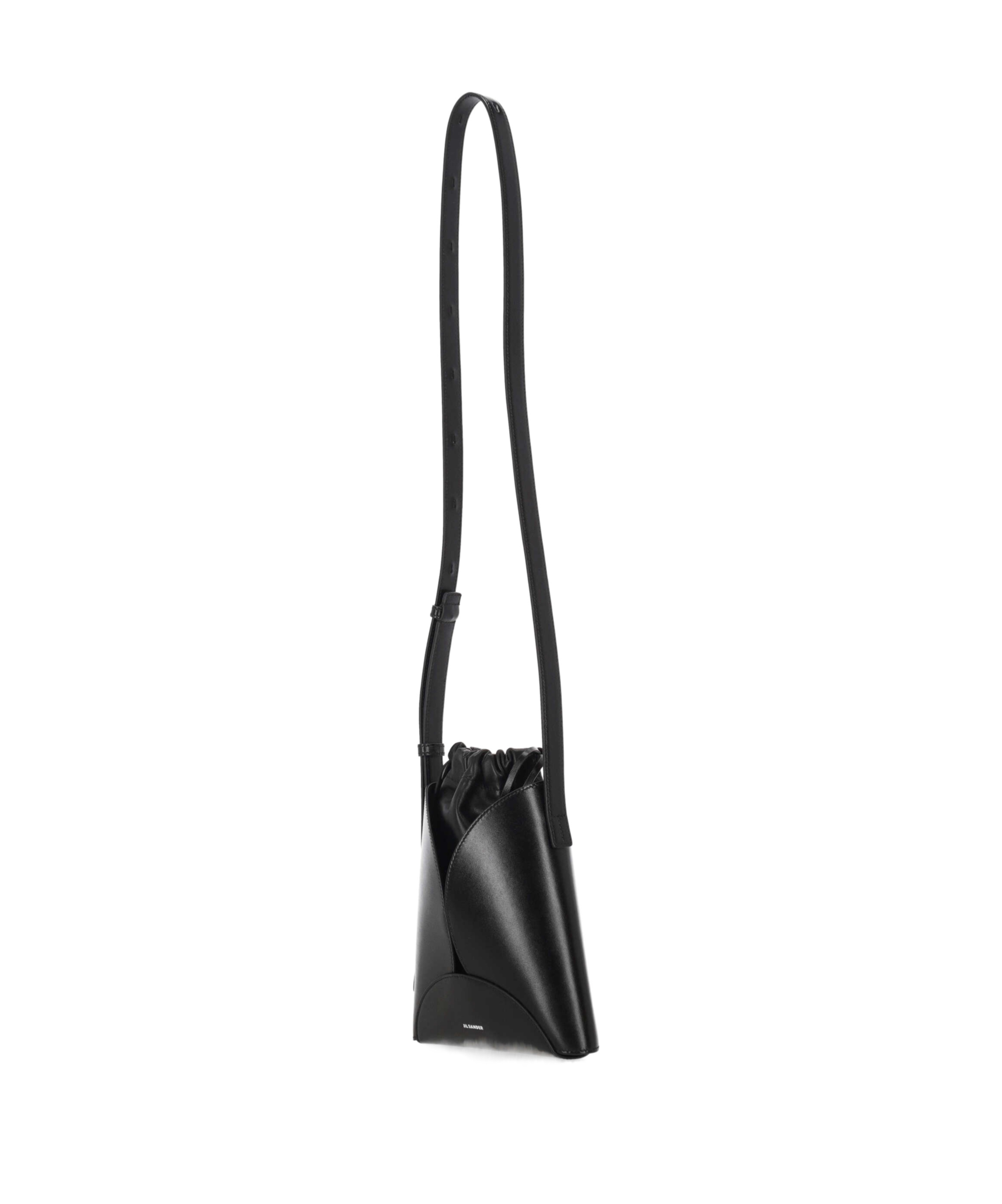 Jil Sander Drawstring Shoulder Bag In Black