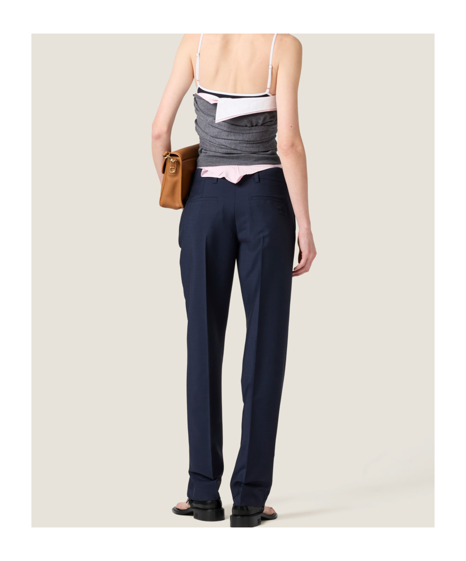 Miu Miu Straight-leg Tailored Trousers In Black