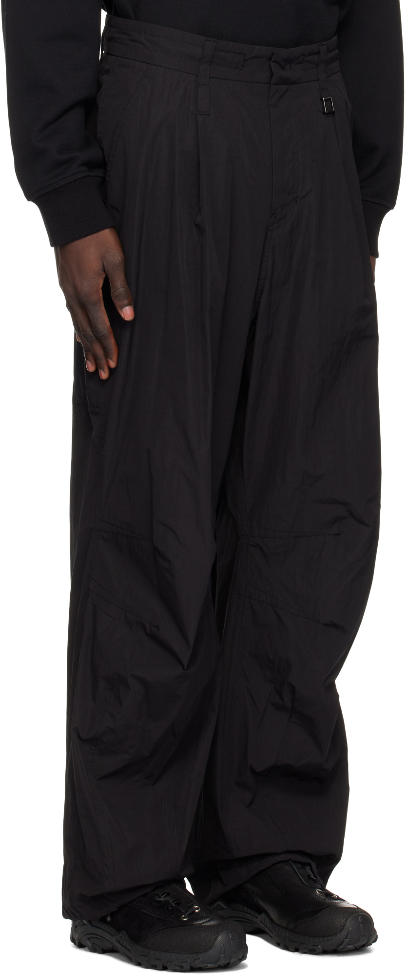 Wooyoungmi Belt-loop Casual Pants In Black