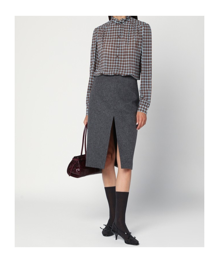 Prada Long-sleeved Shirt In Black