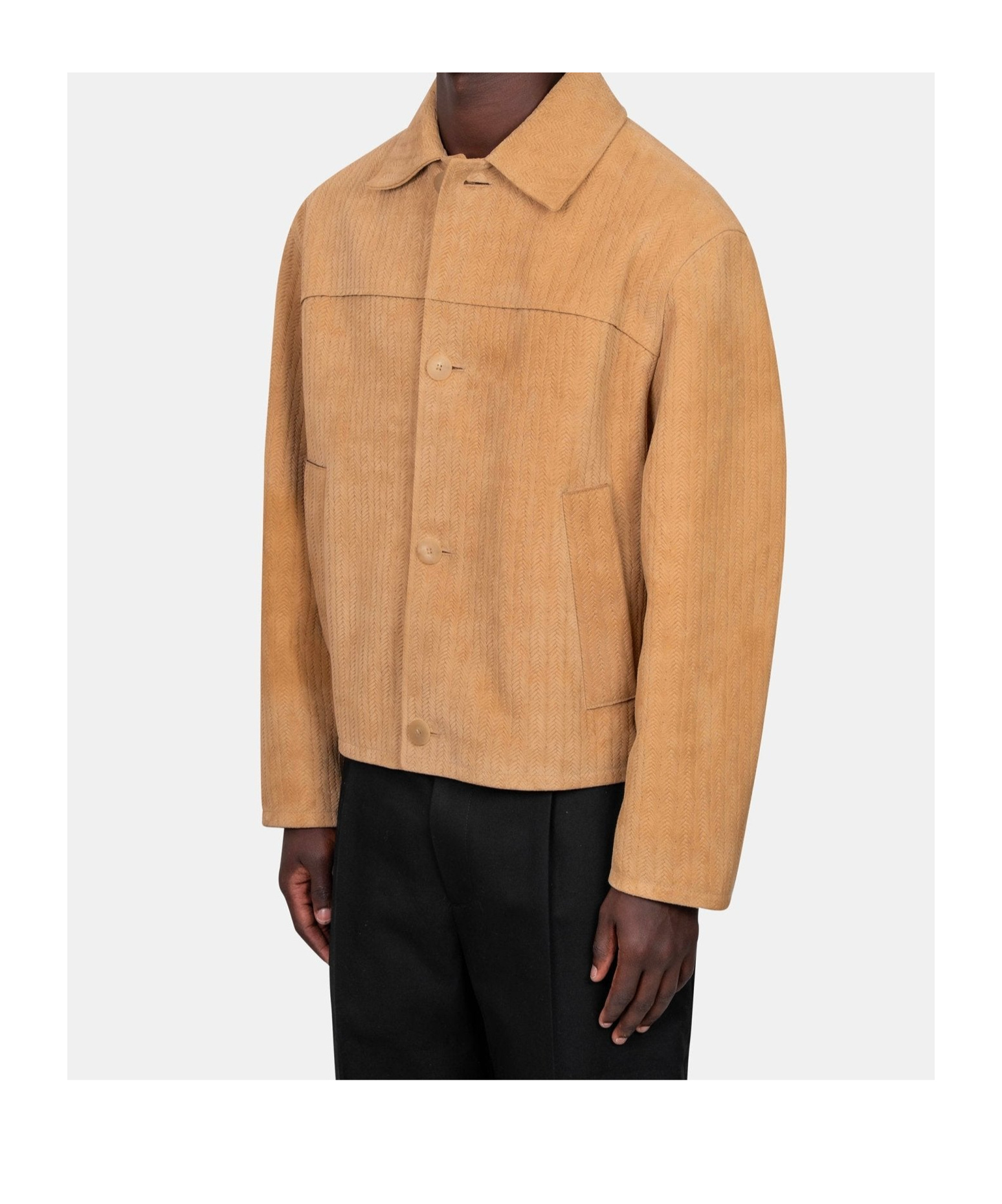 Jacquemus Basketry Herringbone Jacket In Brown