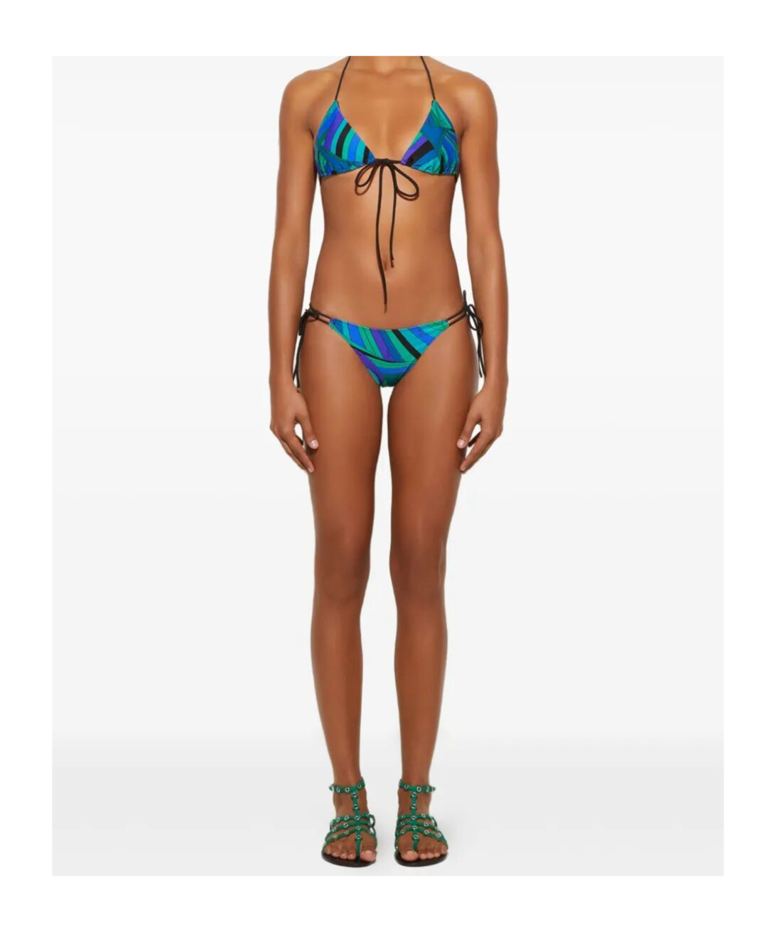 Emilio Pucci Iride-print Triangle Bikini Top