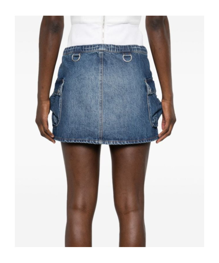 Coperni Blue Open Hip Denim Shorts In Blue
