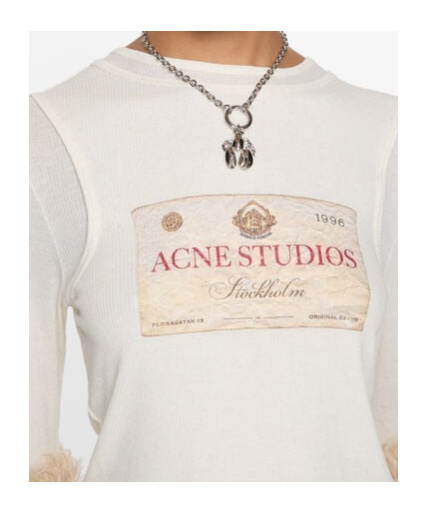 Acne Studios Statement-pendant Necklace In White