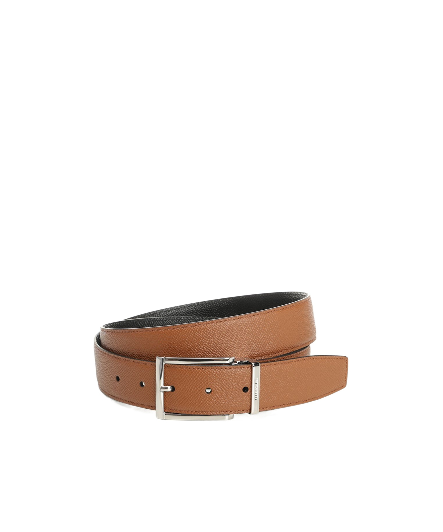 Ferragamo Double Adjus Reversible Rectangular Buckle Belts Brown In Brown