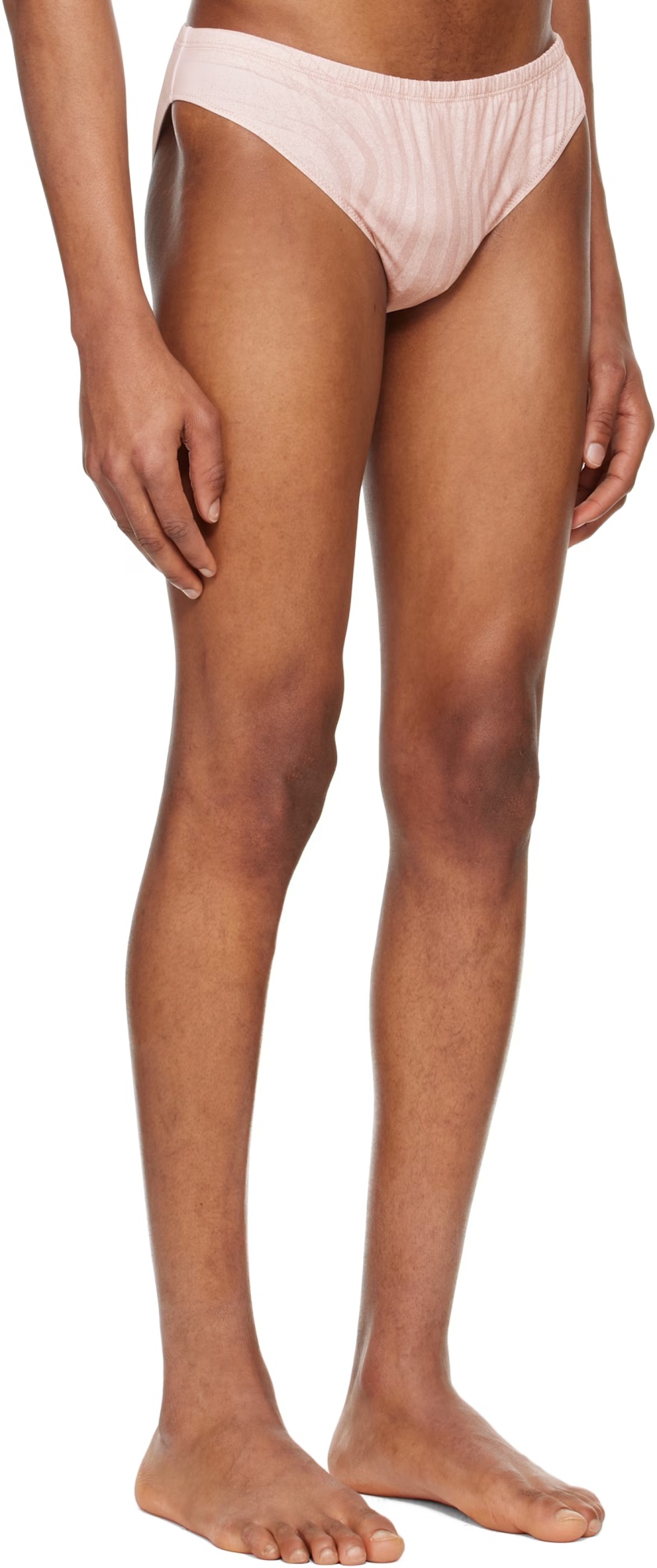 Jean Paul Gaultier Pink 'the Spirale' Swim Briefs In White