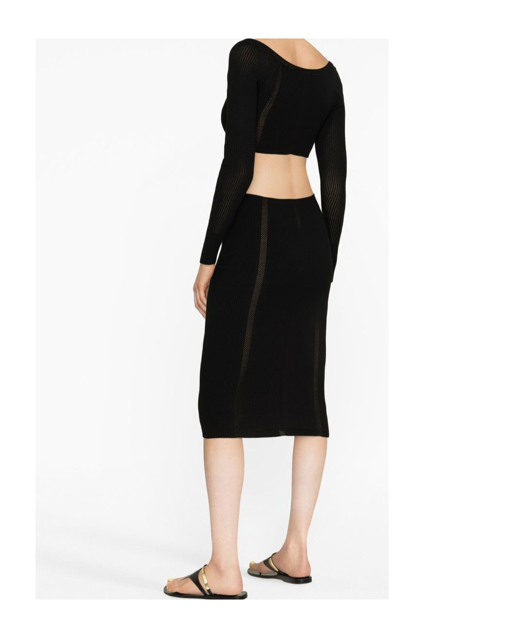 Philosophy Di Lorenzo Serafini Cut-out Detail Knit Dress In Black