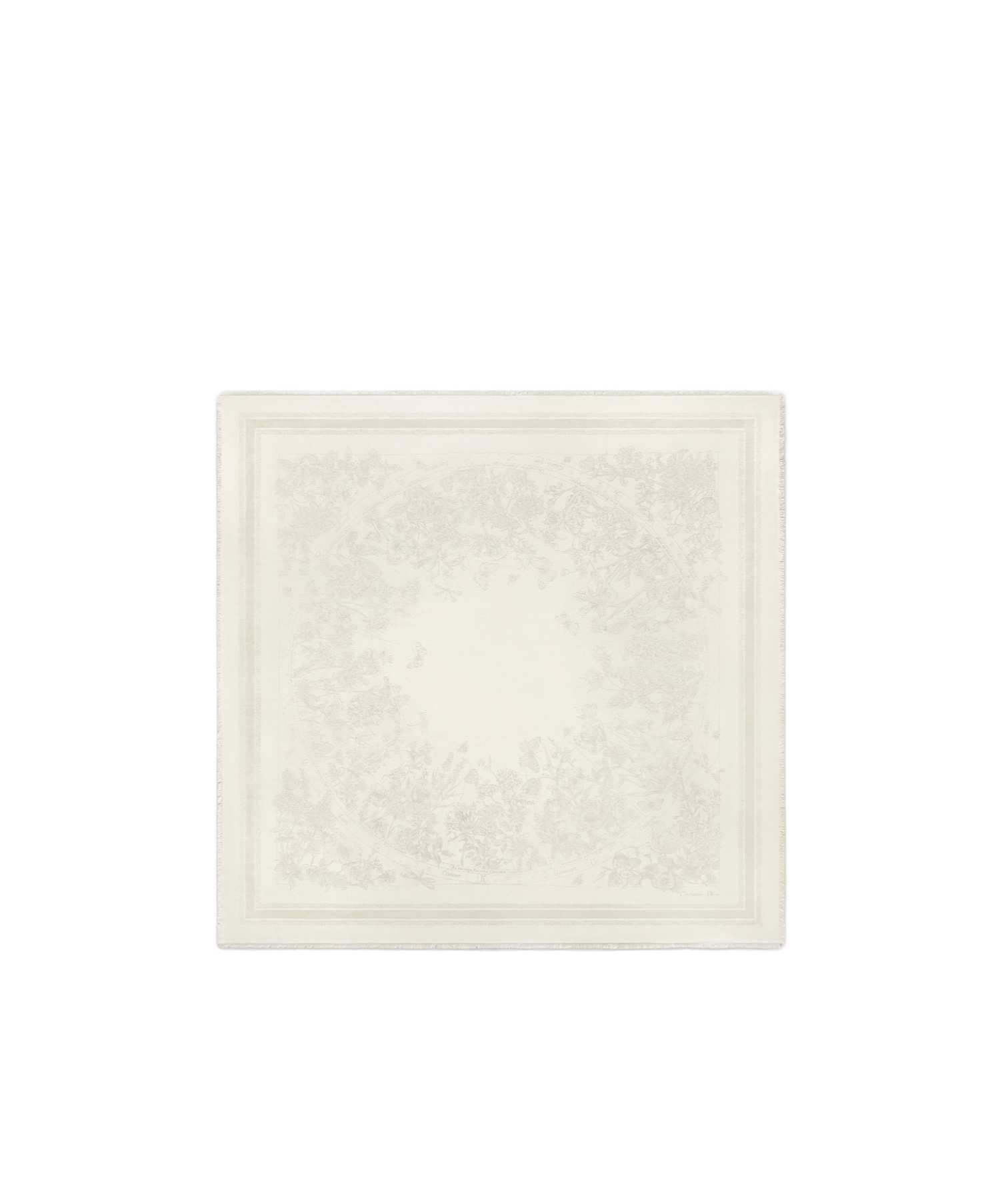 Dior Square Scarf In White