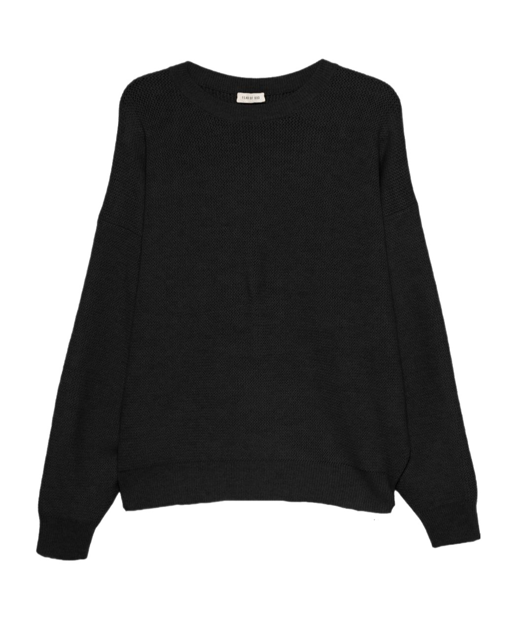 Fear Of God Ribbed Crew Neck Sweater With Long Sleeves In Black
