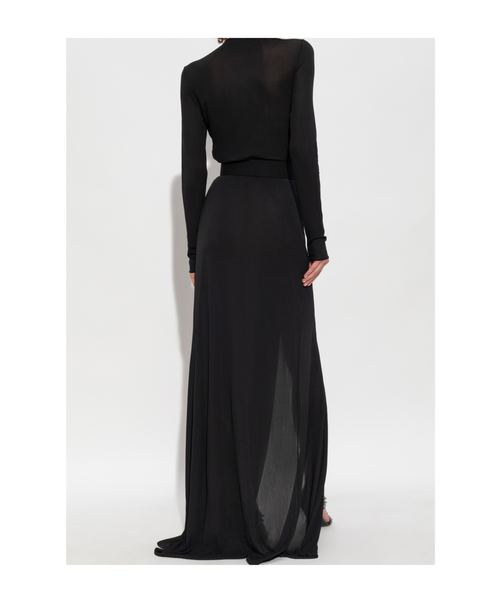 Dsquared2 Wrap-front Long-sleeve Dress In Black