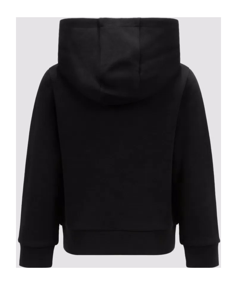 Moncler Enfant Logo Embroidered Hoodie In Black