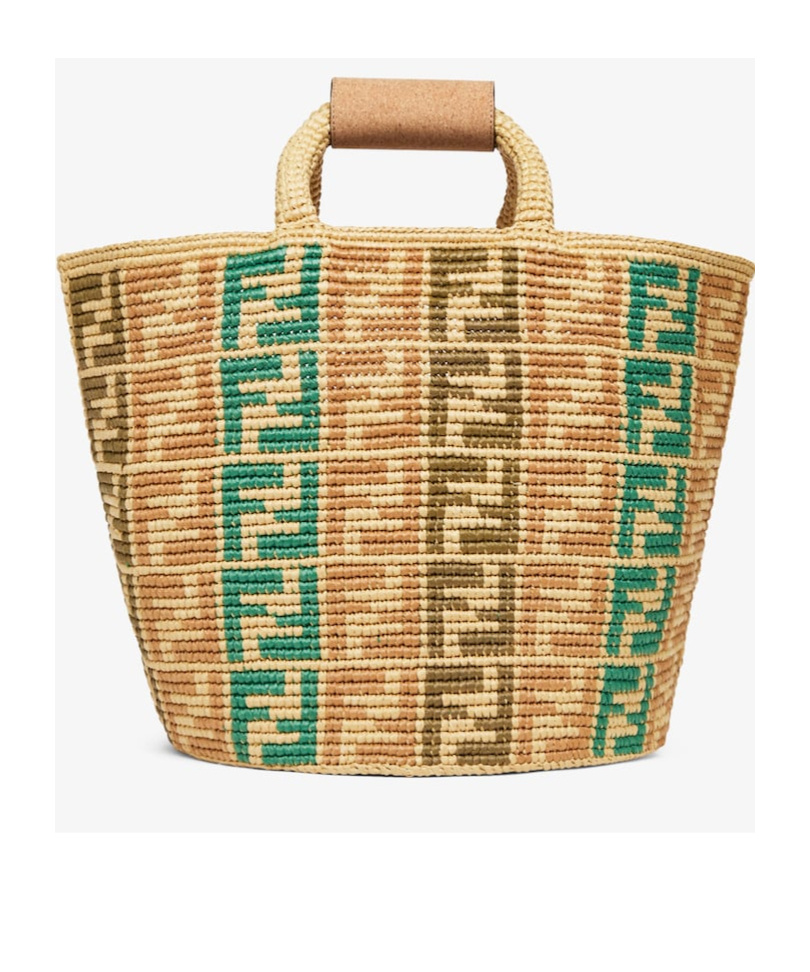 Fendi Ff Logo Handbag In Nude