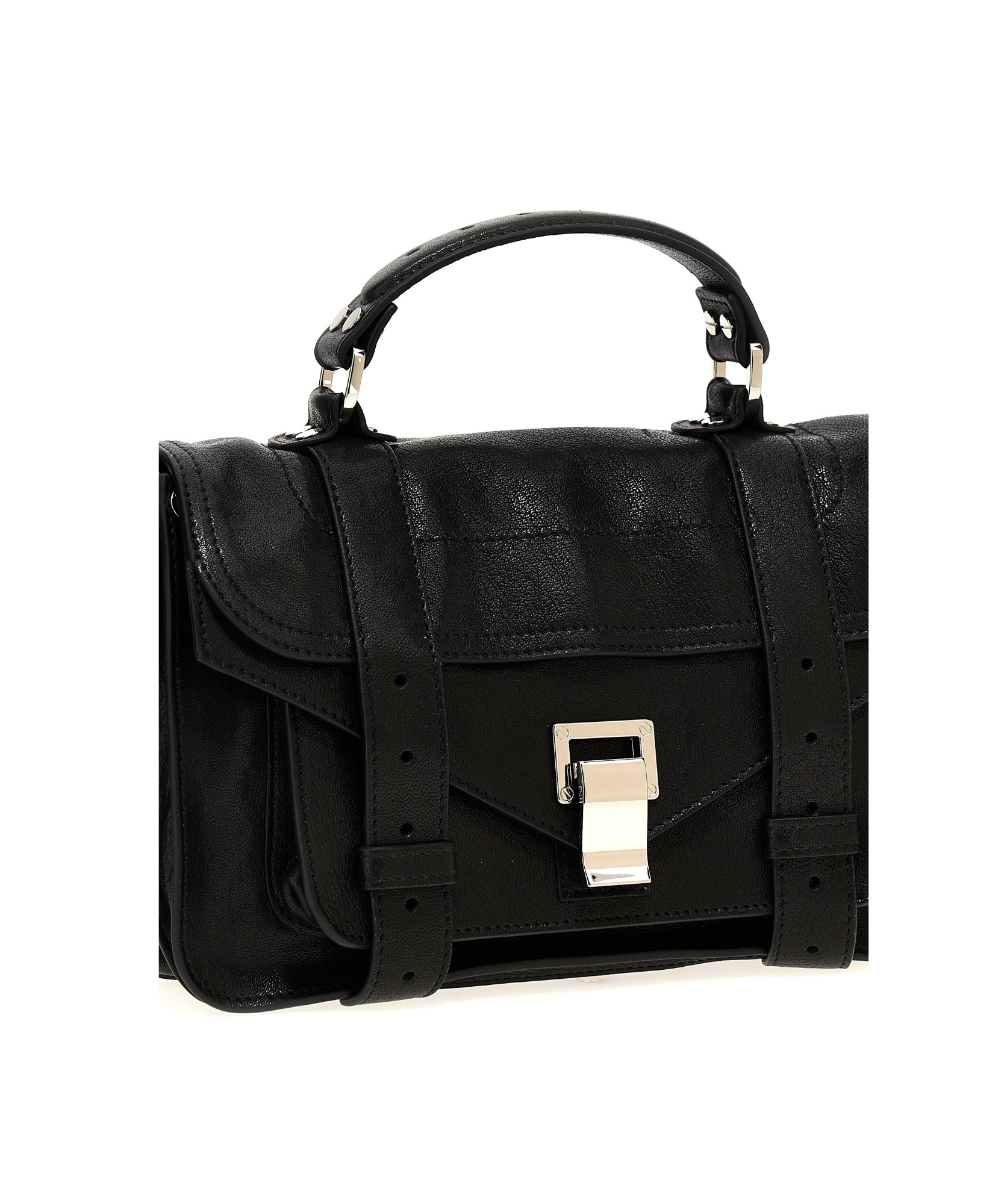 Shop Proenza Schouler Top Handle Shoulder Bag In Black