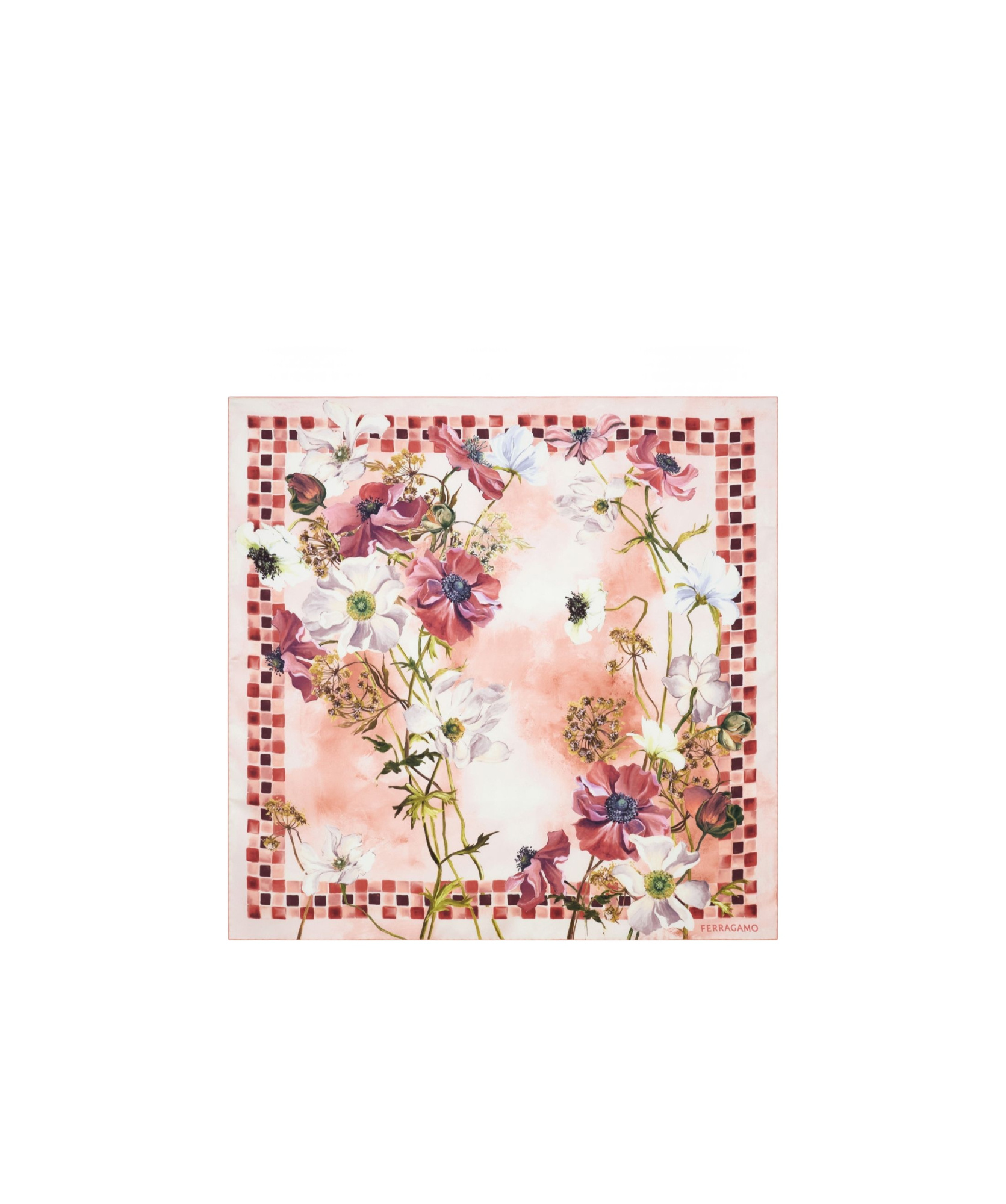 Ferragamo Flowersa-print Silk Scarf