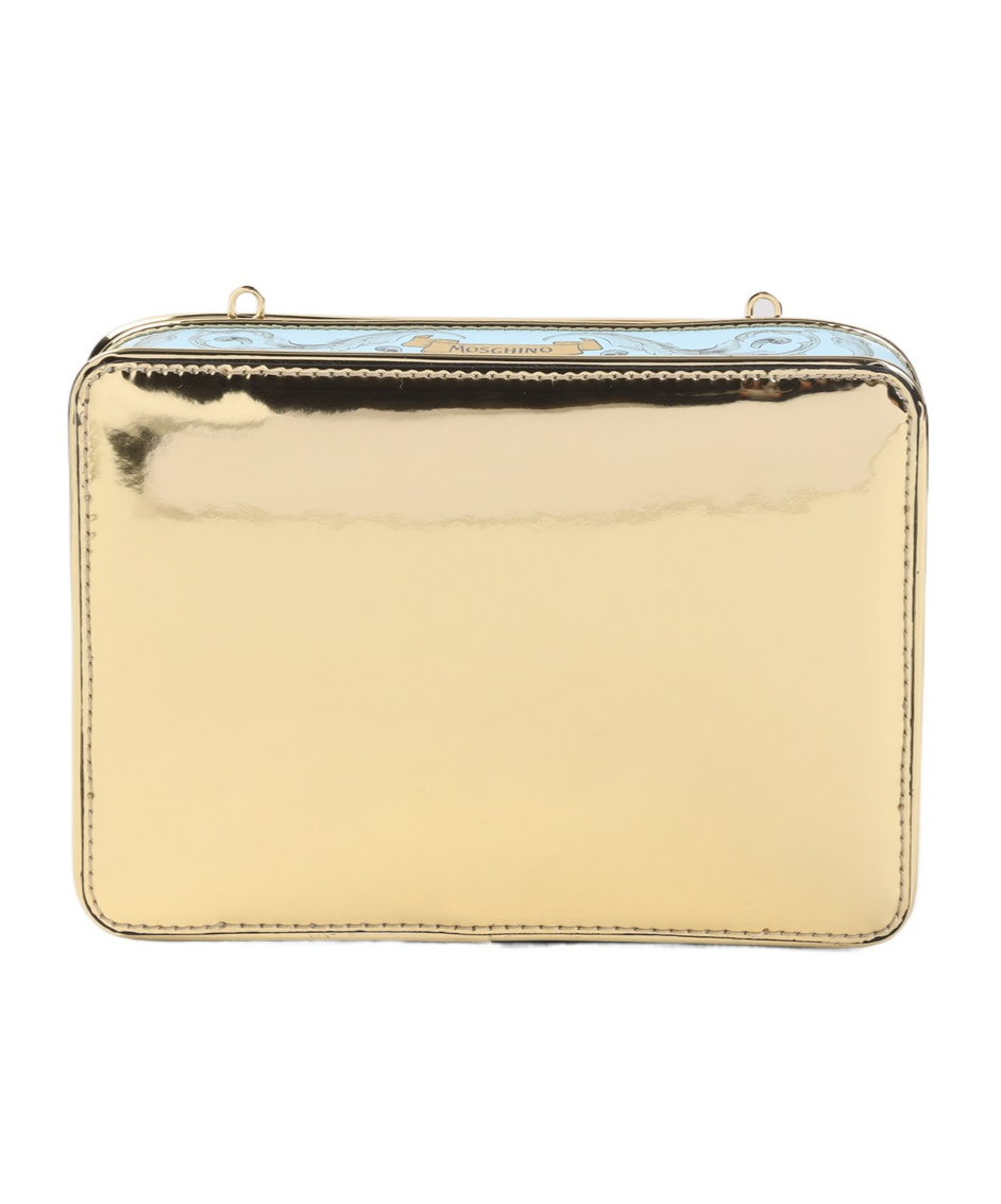 Moschino Square Shape Chain Shoulder Bag In Blue