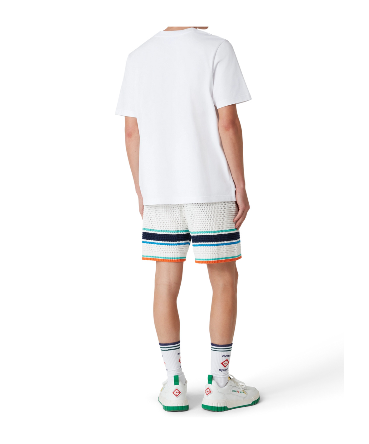 Casablanca White Tennis Club Print T-shirt In White