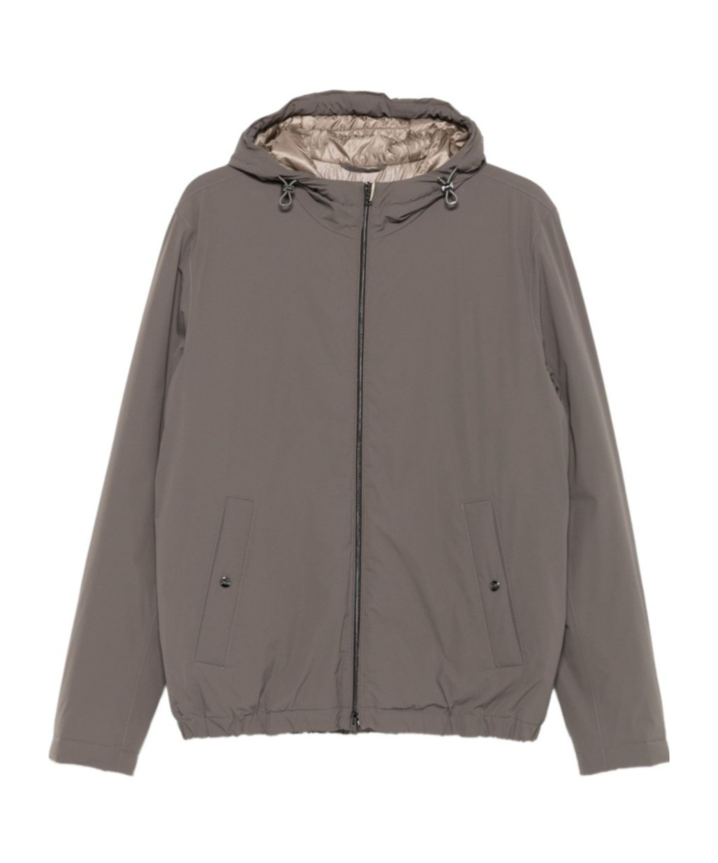 Herno Jackets Cropped Elasticated Hem In Gray