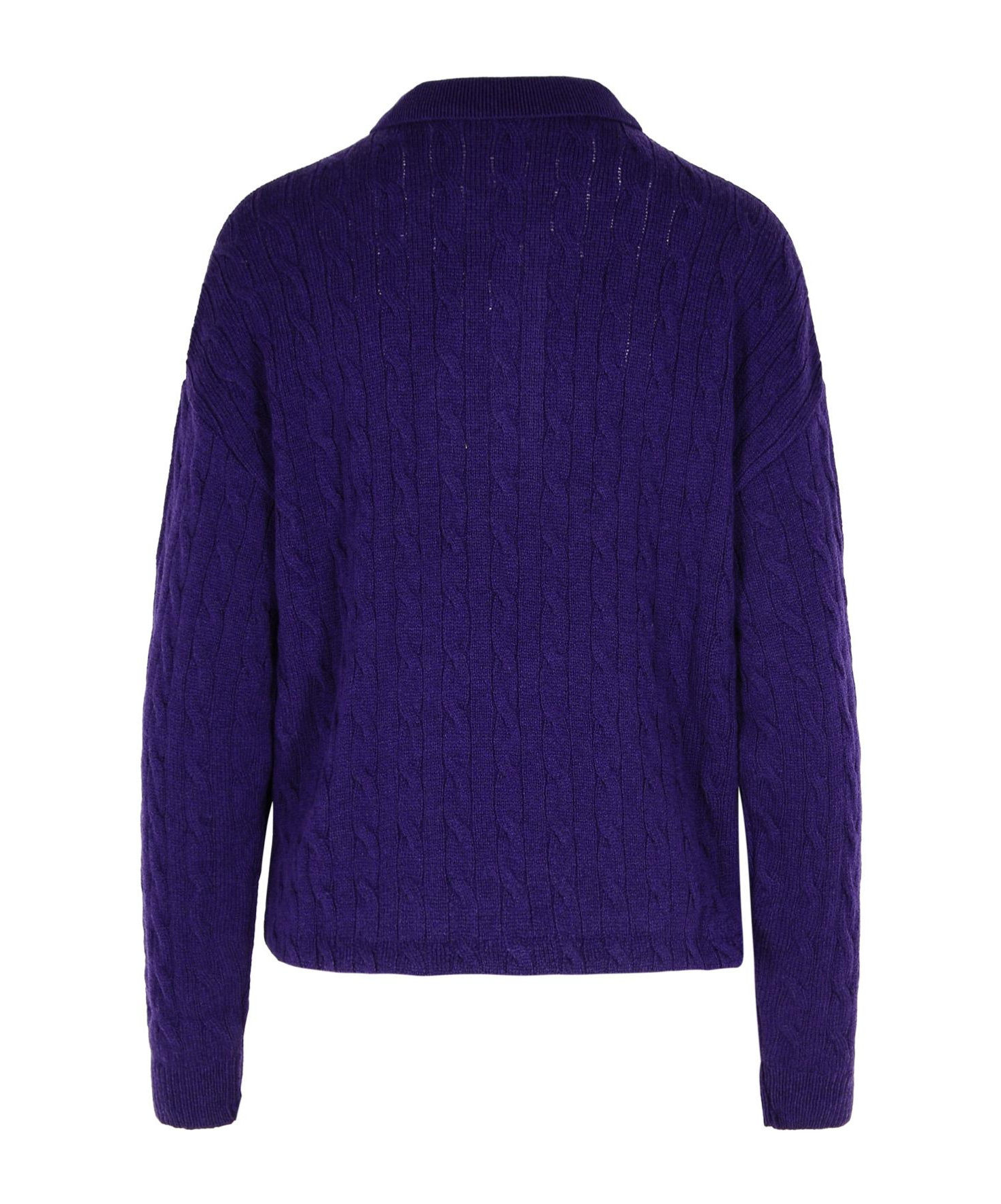 Shop Polo Ralph Lauren Cable-knit Polo Sweater In Blue