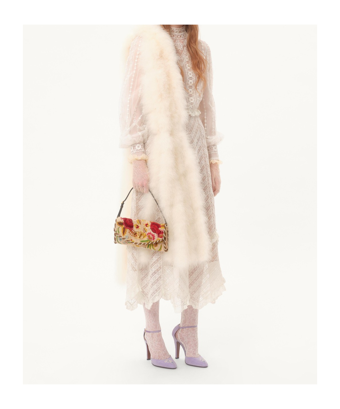 Valentino Garavani Vain Soft Embroidered Small Shoulder Bag
