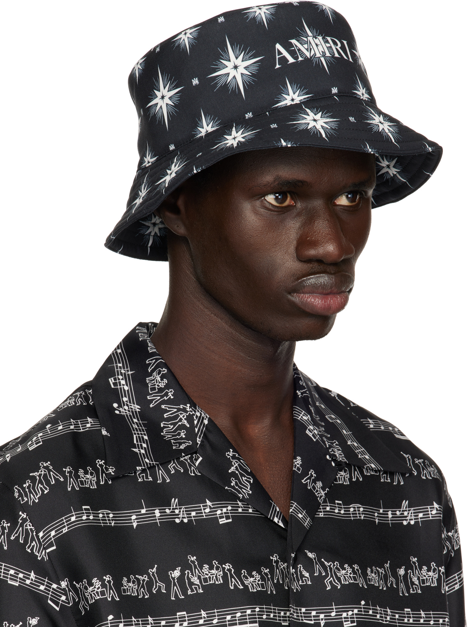Amiri Starburst Bucket Hat In Black