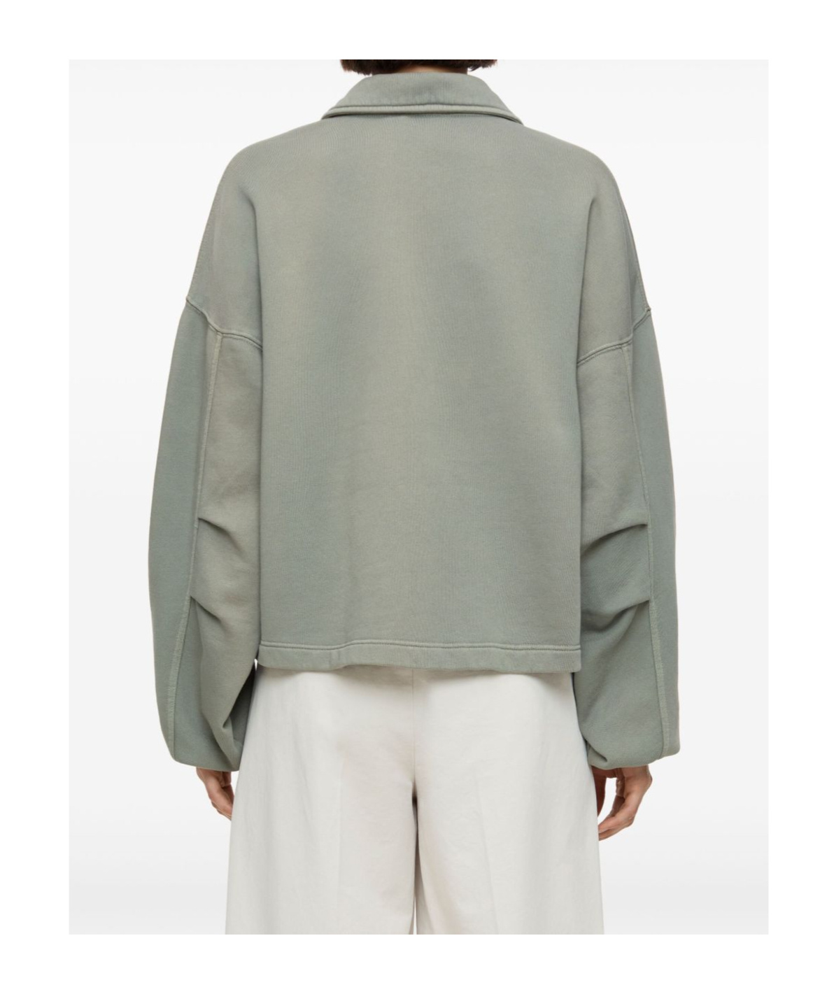 Closed Faded-effect Jacket In Gray