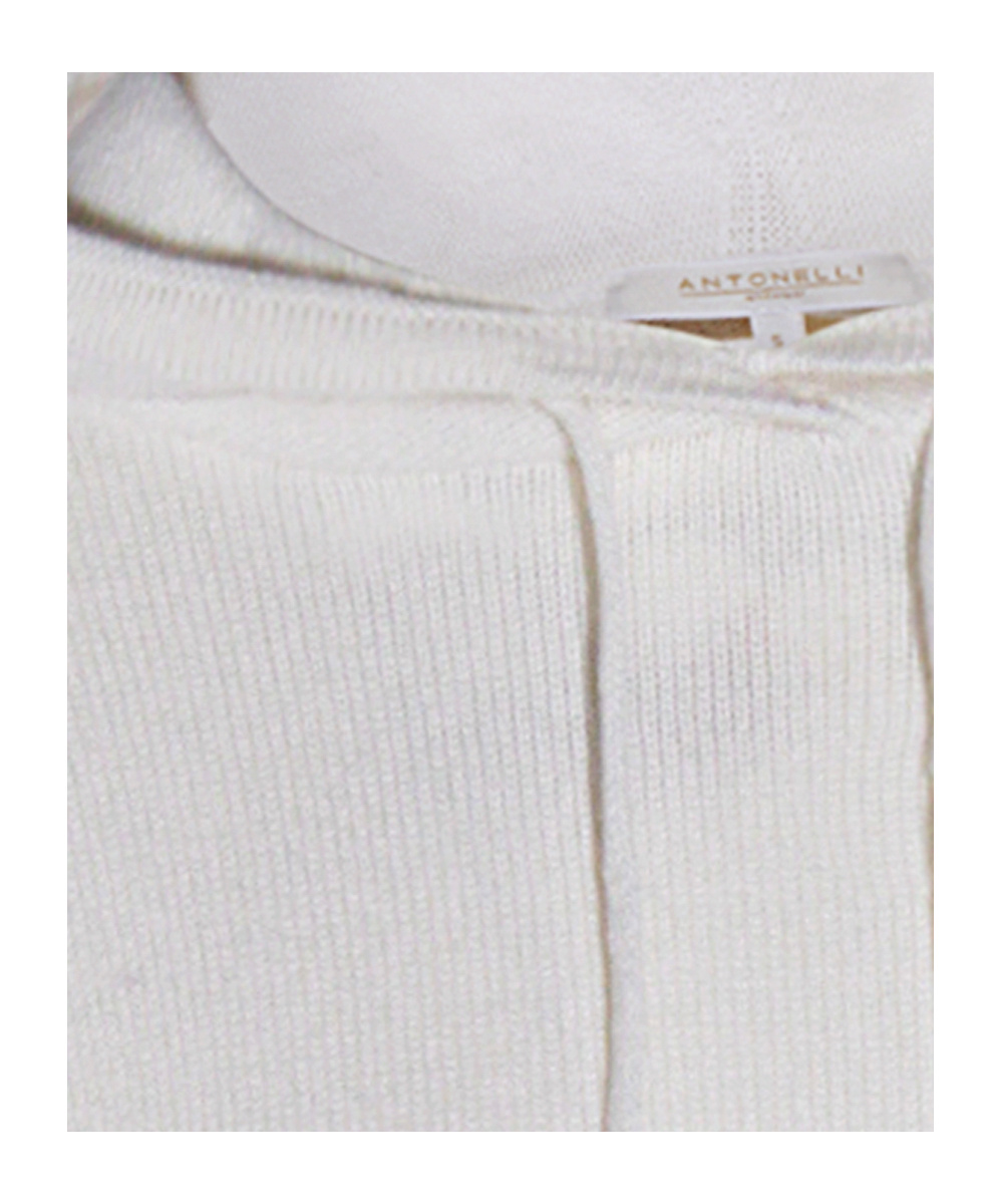 Antonelli Hooded Long-sleeve Sweater In White
