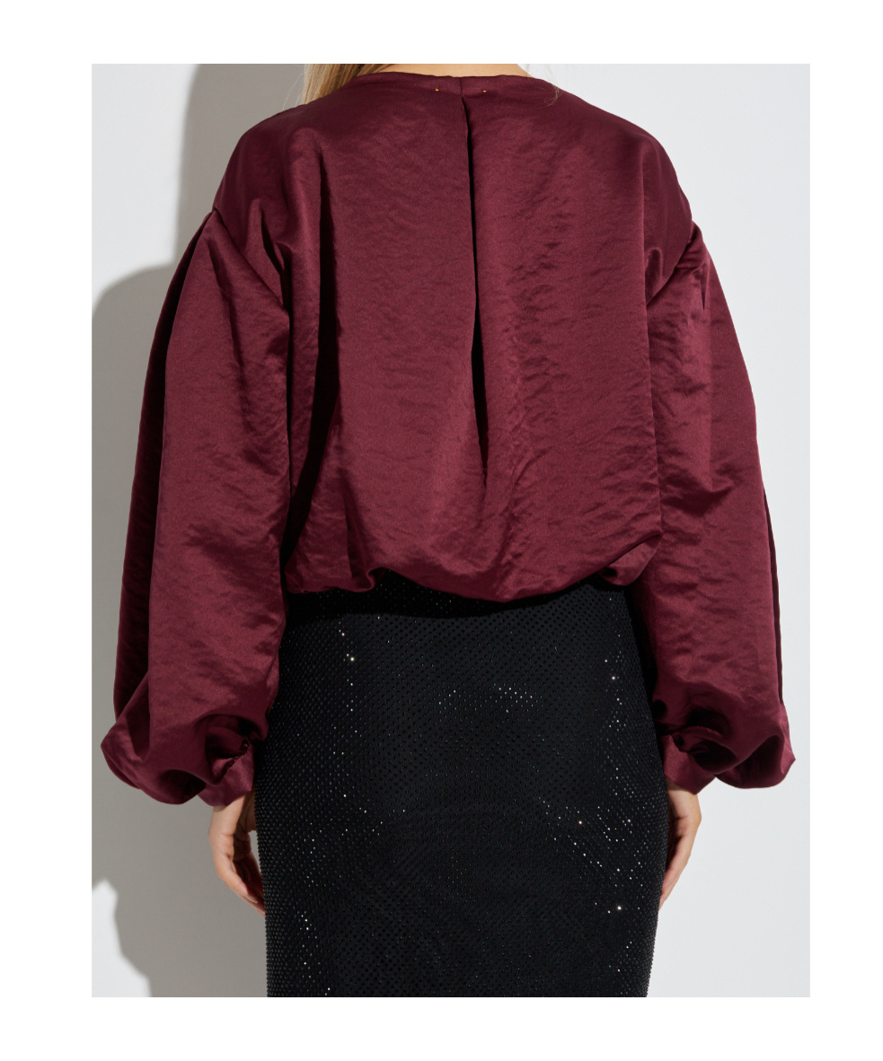 Forte Forte V-neck Top In Burgundy