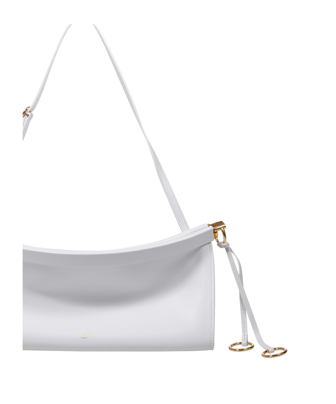 Shop Alaïa Le Click East West Medium Bag In Leather In Gray