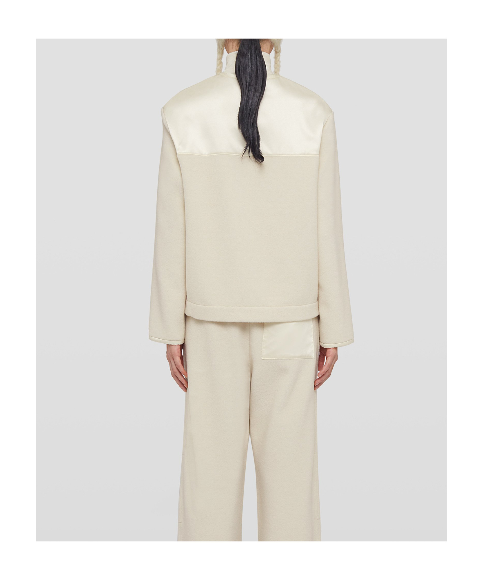 Jil Sander Panelled Fleece Jacket In White