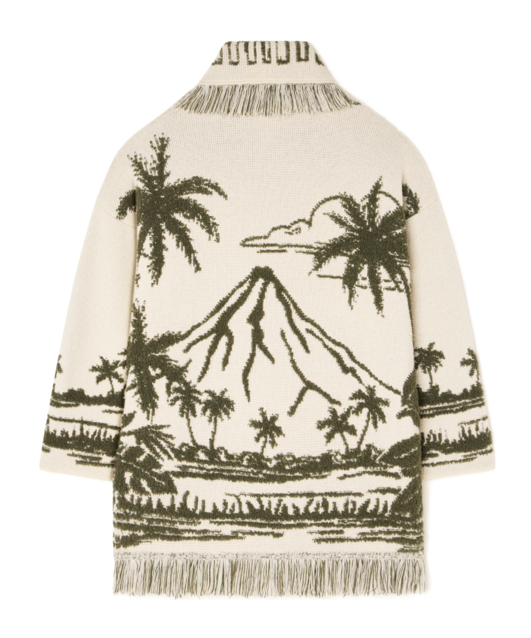 Alanui Palm-tree Fringe Cardigan In Multi