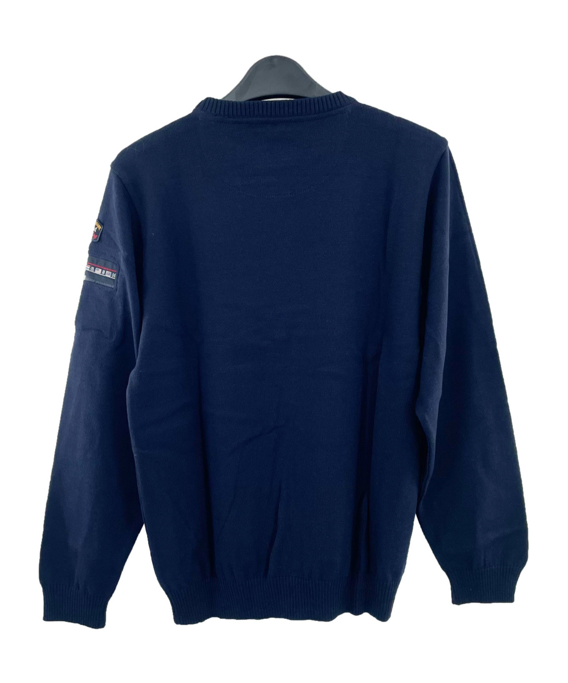 Shop Paul & Shark Round-collar And Long-sleeved Sweater In Blue