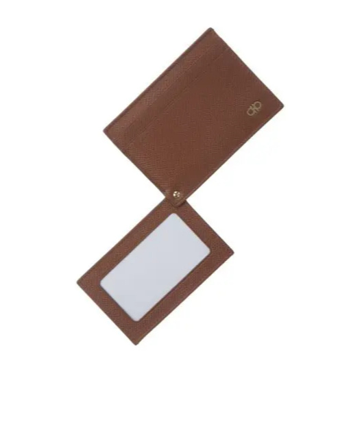 Shop Ferragamo Metal Logo Clip In Brown