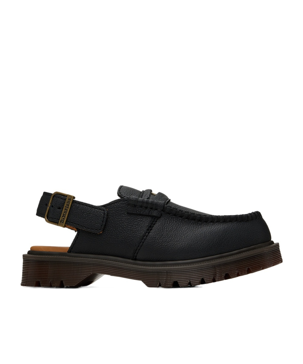 Dr. Martens Half-heeled Flat Sandals In Black