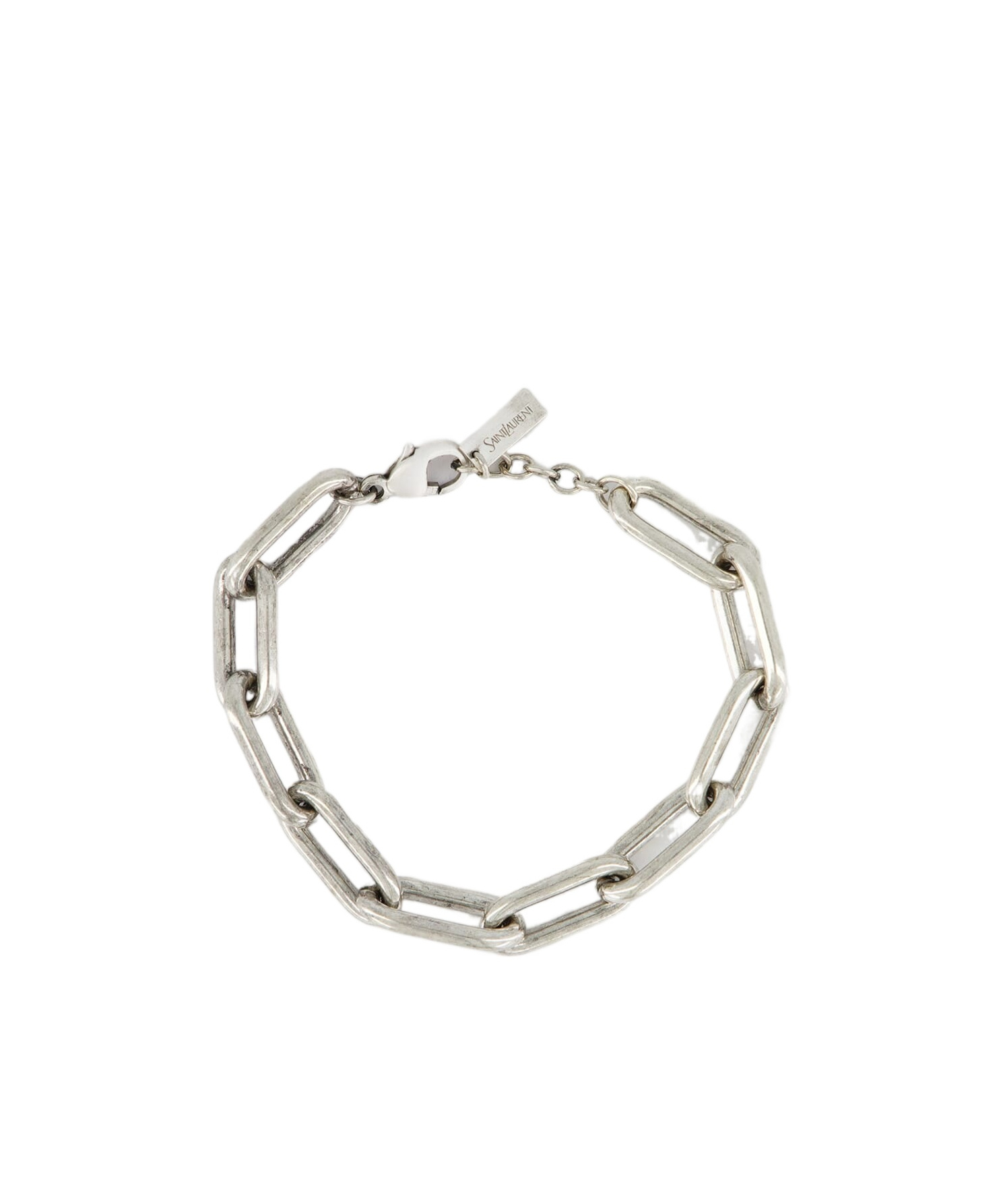 Saint Laurent Thick Chain Bracelet In Silver