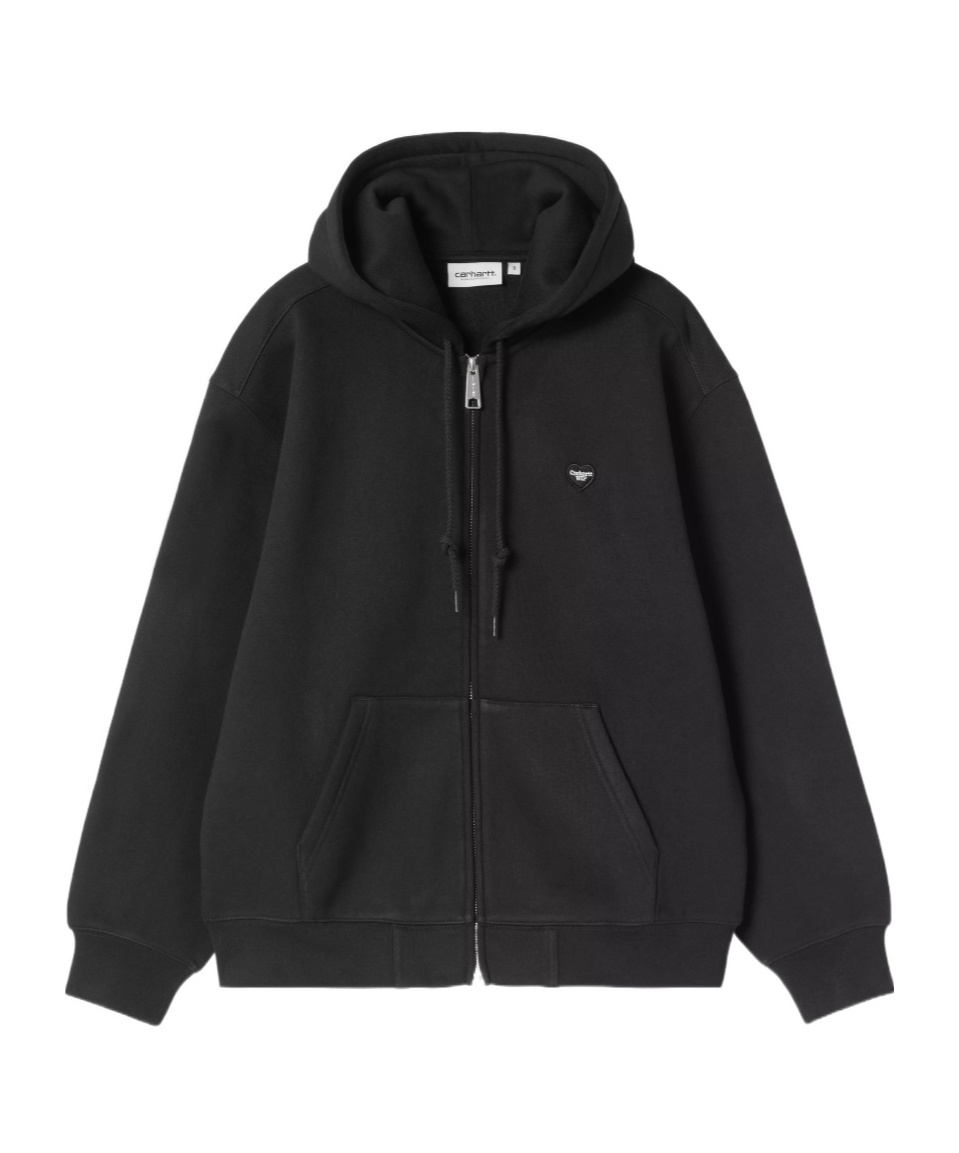 Carhartt Women's Hooded Small Heart Patch Jacket In Black