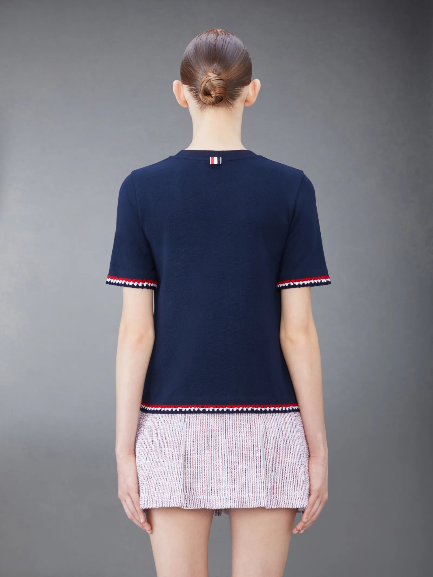 Thom Browne Rwb-stripe Cotton T-shirt In Multicolor