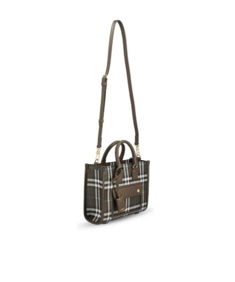 Burberry Patterned Tote Bag In Black