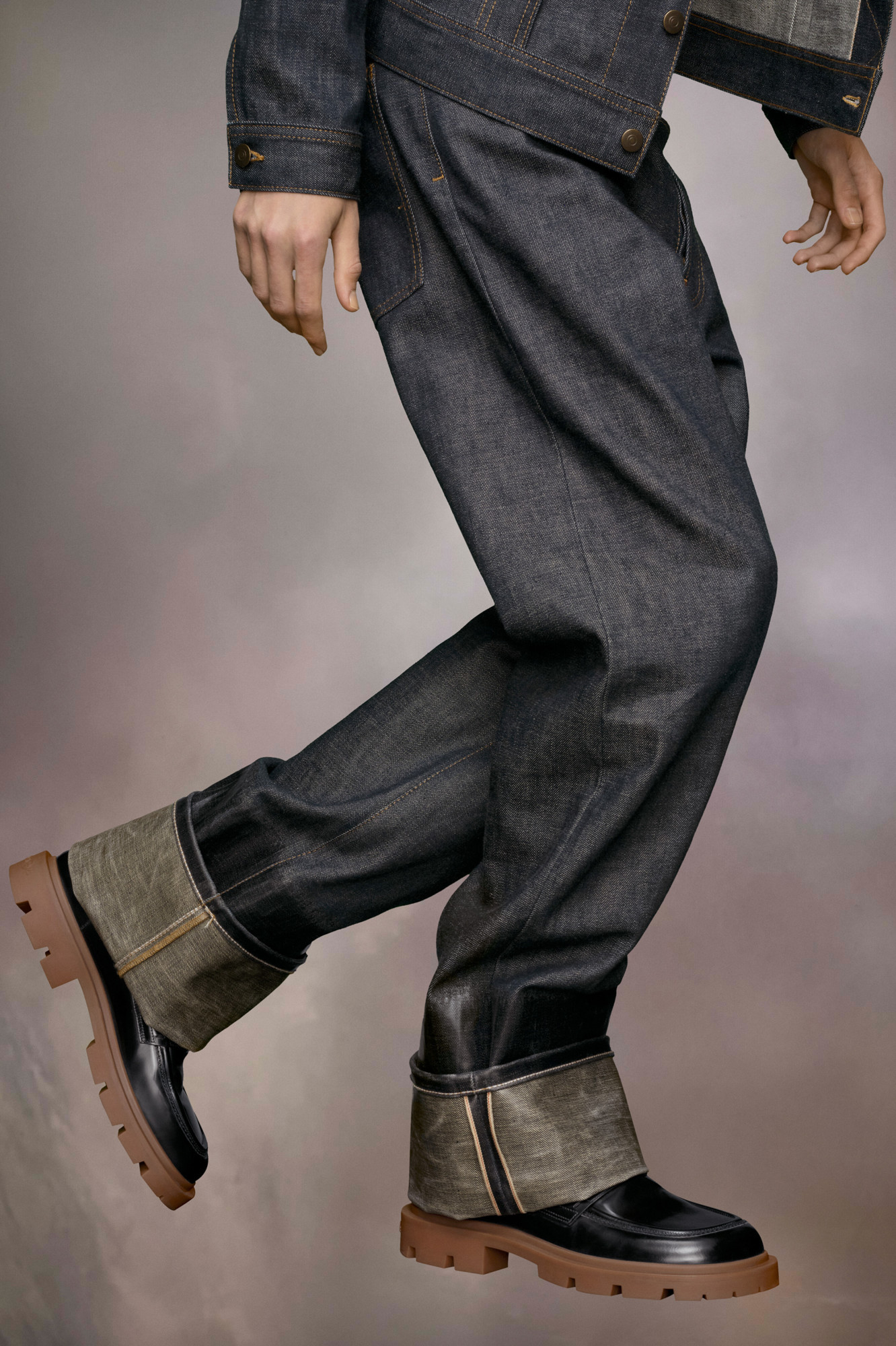Maison Margiela Ivy Leather Loafers In Black