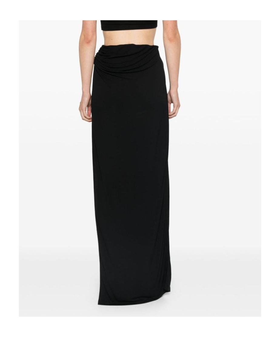Casablanca Maxi Draped Skirt Black In Black