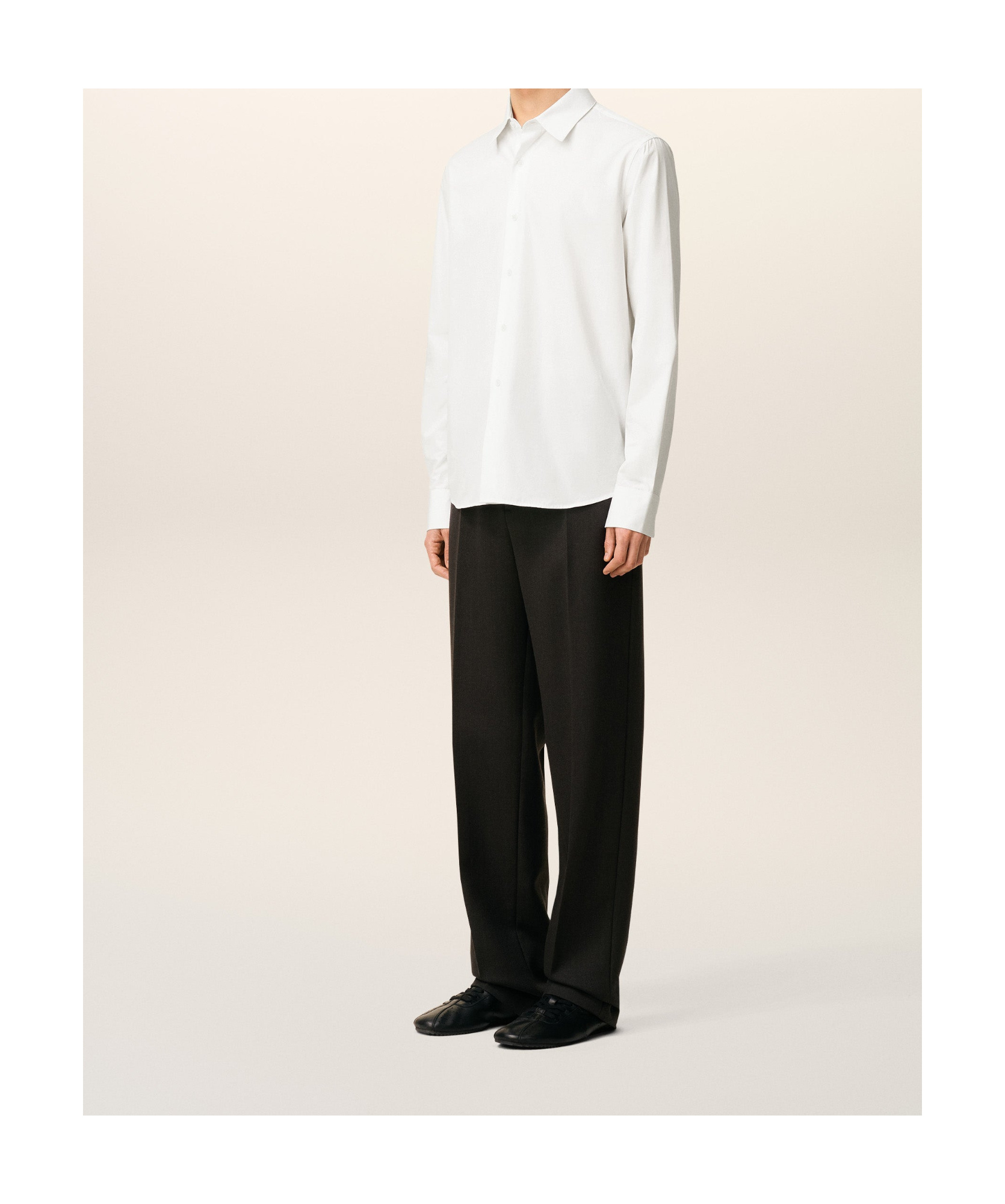 Ami Alexandre Mattiussi White Poplin Cotton Tailor Shirt White In White