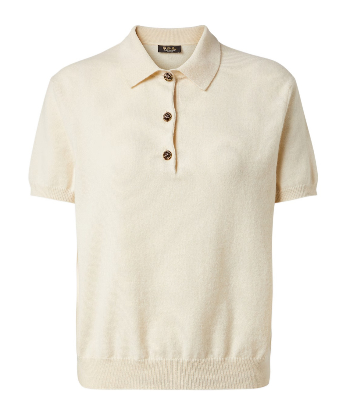Loro Piana Short-sleeved Knit Polo Shirt In Neutral