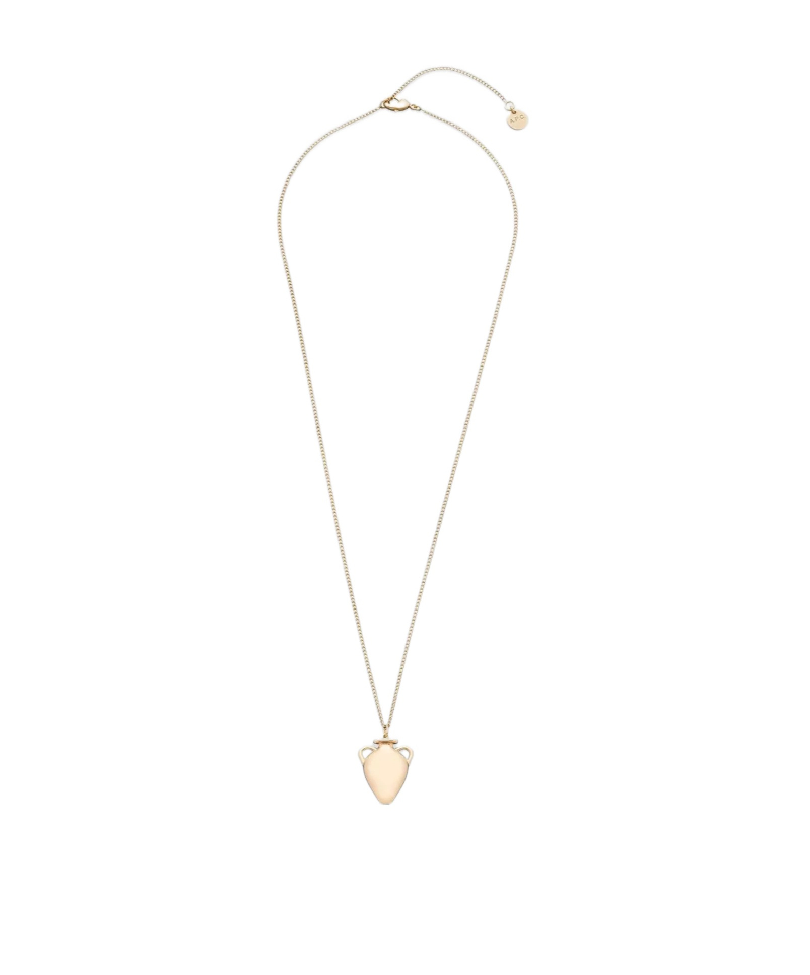 Apc Adjustable Pendant Chain Necklace With Gold Finish In Yellow