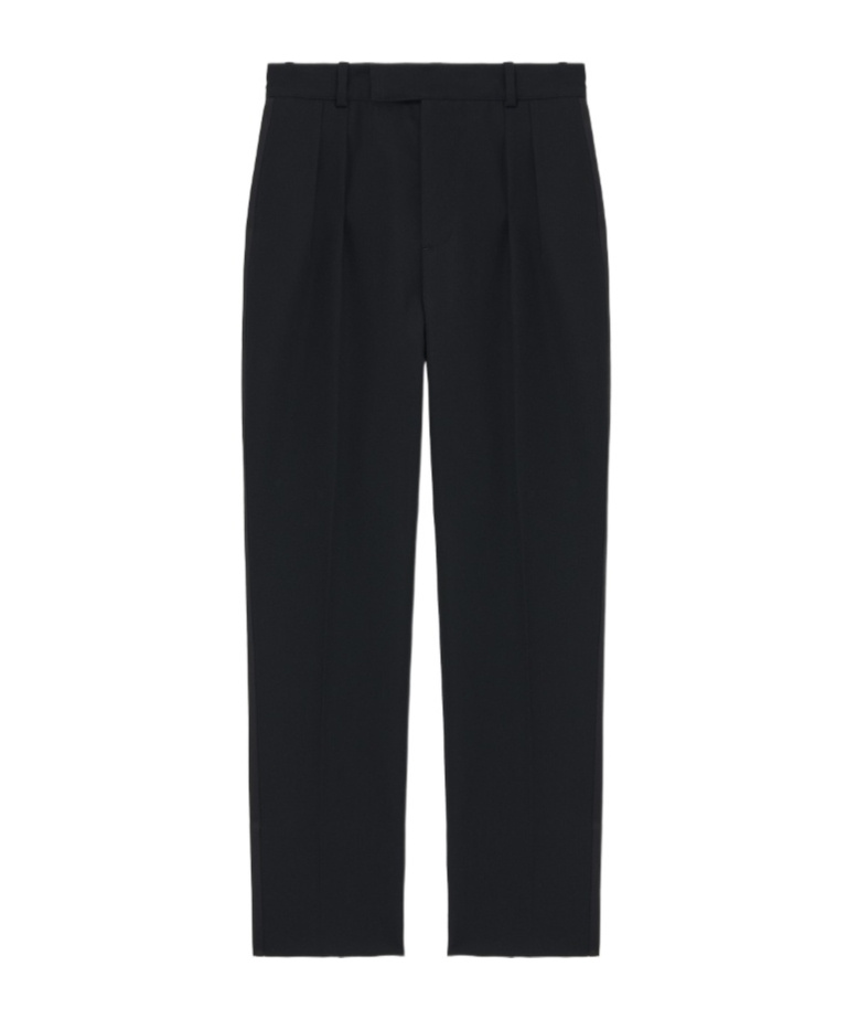 Alexander Mcqueen Men's Wool Mohair Tailored Trousers In Black In Black