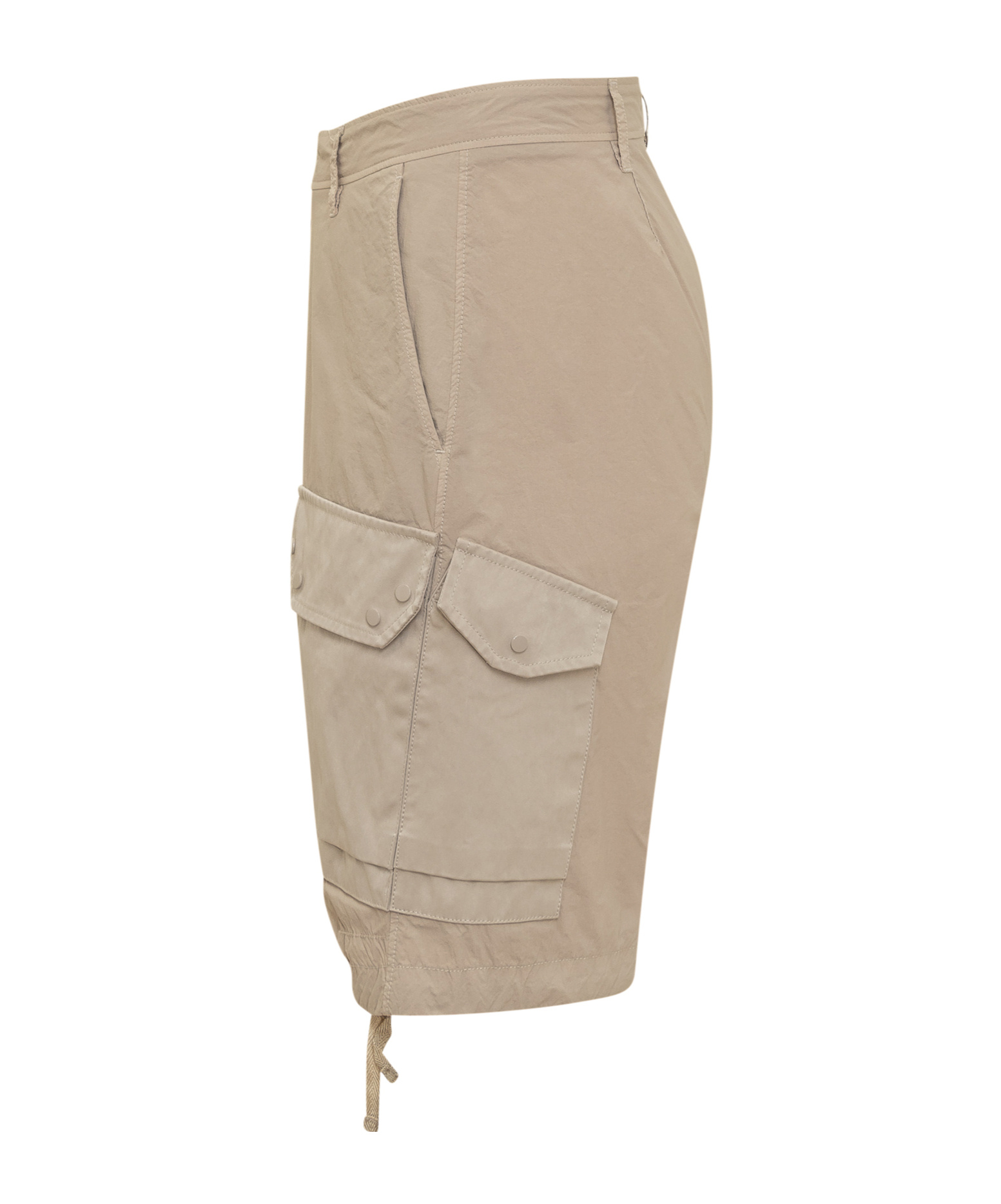 Ten C Beige Solid Shorts In Nude