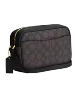 Coach Mini Jamie's Signature Canvas Camera Bag In Black