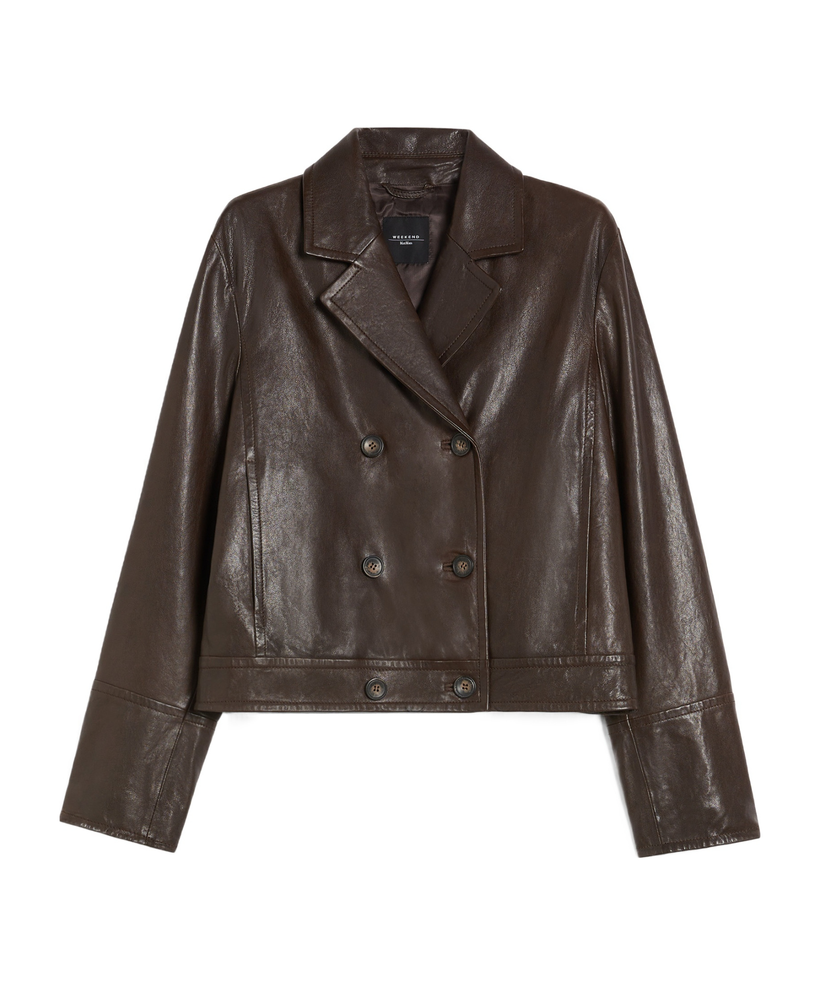 Weekend Max Mara Sub Cioccolato Double-breasted Jacket In Black