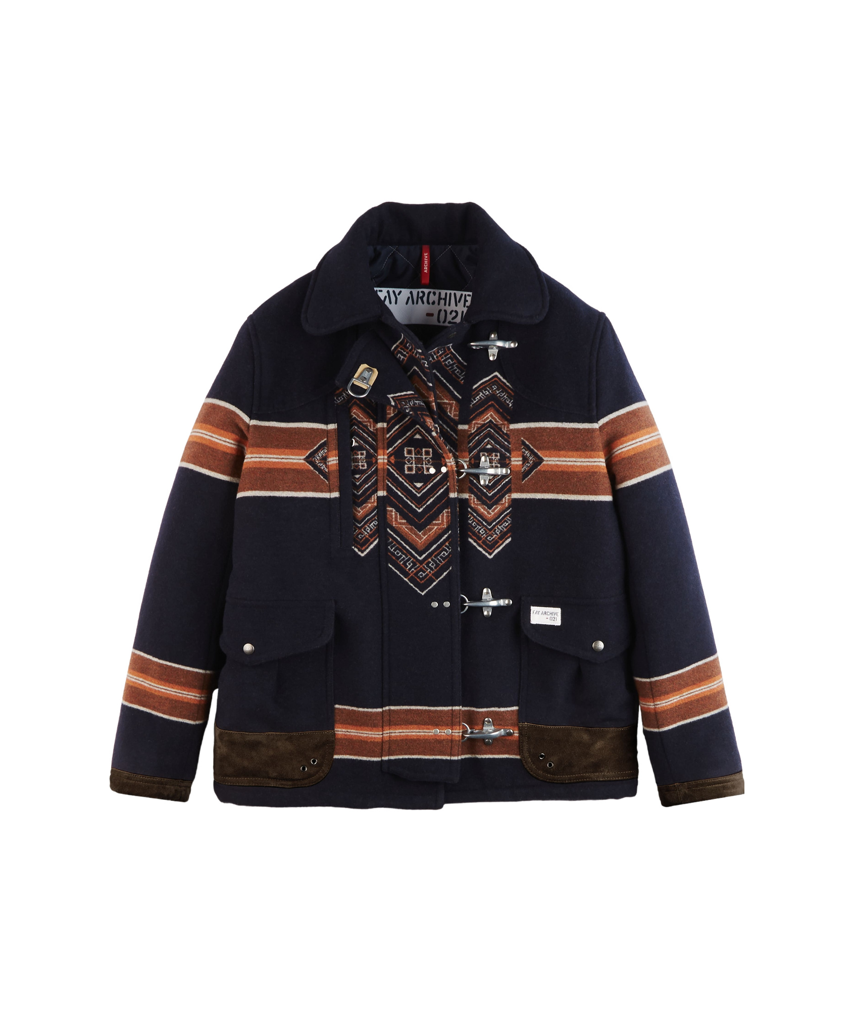 Fay Embroidered Wool Blend 4 Ganci Yateh Jacket In Black