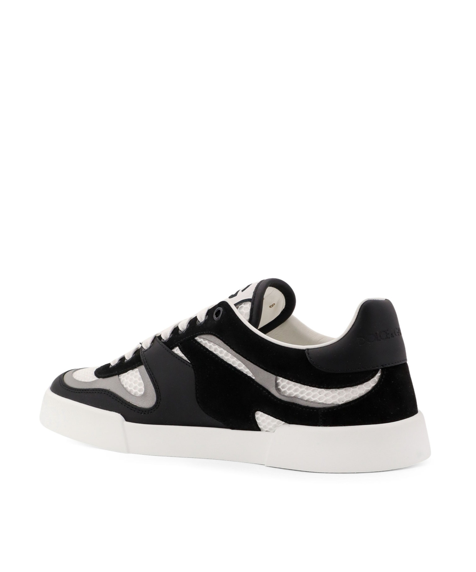Dolce & Gabbana Round Head Low-cut Sneakers In Black